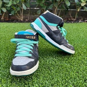 Nike Dunk 6.0 Black and Teal High-Top Sneakers